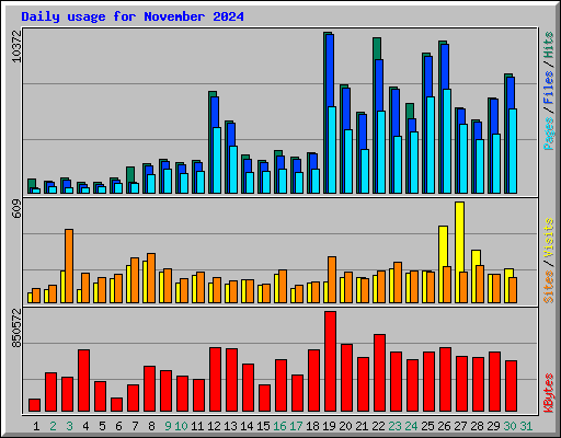 Daily usage for November 2024