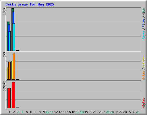 Daily usage for May 2025