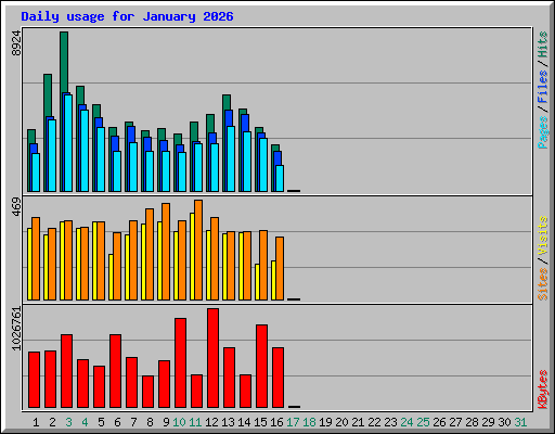 Daily usage for January 2026
