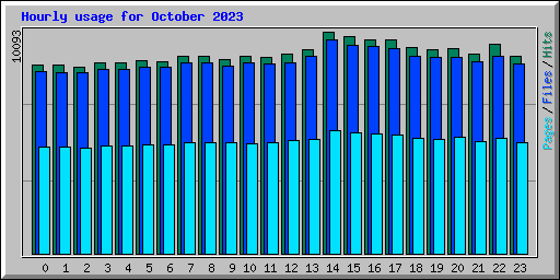 Hourly usage for October 2023