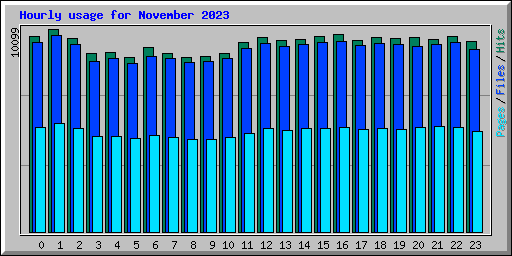 Hourly usage for November 2023