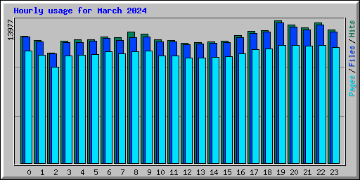 Hourly usage for March 2024