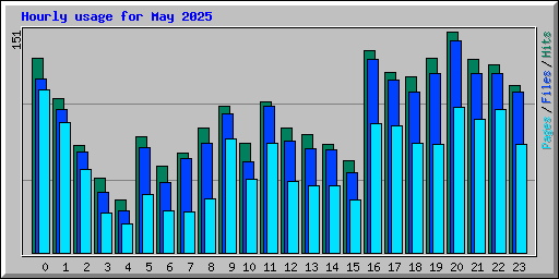 Hourly usage for May 2025